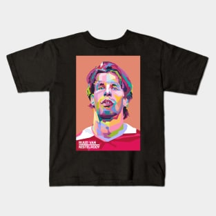 Abstract Ruud Van Nistelrooy in WPAP Kids T-Shirt